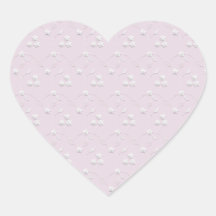 Lace Pink & White Heart Sticker