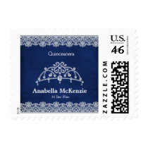 Lace Quinceanera (Blue) Postage
