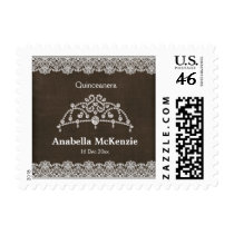 Lace Quinceanera (Brown) Stamp