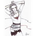 lace skirt fashion illustration t-shirt