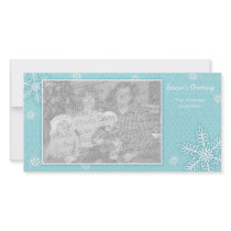 Lace Snowflakes Holiday Photo Card Template photo cards