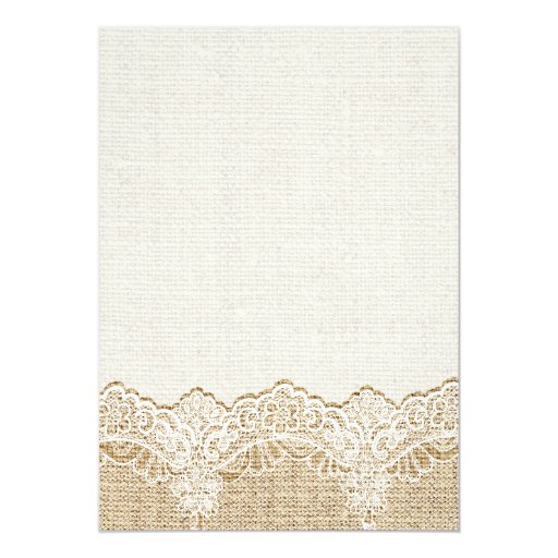 Lace, sunflowers & burlap wedding rehearsal dinner invitations