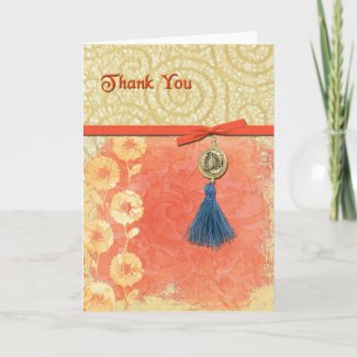 Lace Swirl Thank You card