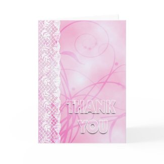 lace thank you card