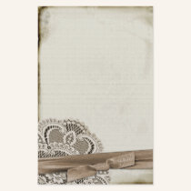Lace With Ribbon Stationery
