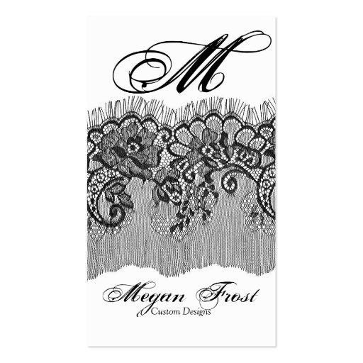 laced customize your monogram business card templates (front side)