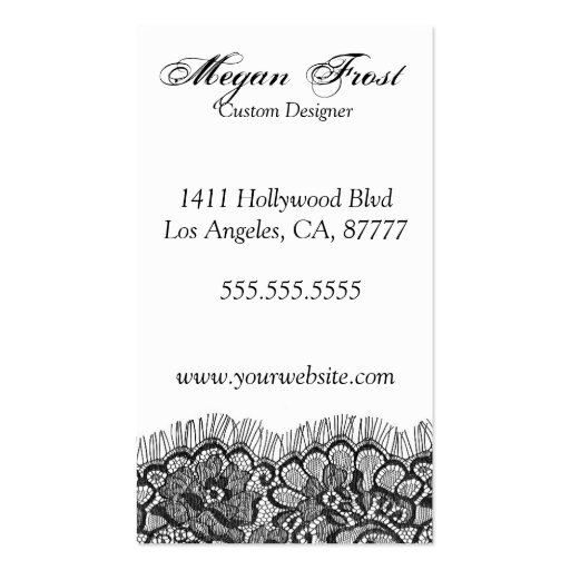 laced customize your monogram business card templates (back side)