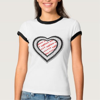 Laced Heart Shaped Photo Frame shirt
