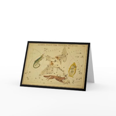 Lacerta, Cygnus, Lyra, Vulpecula and Anser Greeting Cards by ZephyrusBooks