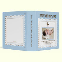 Lacey Carriage Stamp Baby's First Album (blue) binders