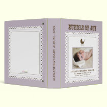 Lacey Carriage Stamp Baby's First Album (lilac) binders