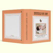 Lacey Carriage Stamp Baby's First Album (peach) binders