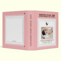 Lacey Carriage Stamp Baby's First Album (pink) binders
