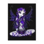 Lacey Purple Glitter Faery Postcard