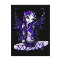 Lacey Purple Glitter Faery Postcard by mykajelina Lacey Purple Glitter Faery Postcard