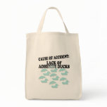 Lack of Adhesive Ducks Humor Canvas Bag