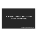 LACK OF CULTURAL RELATIVITY HINDERS BREASTFEEDING stickers