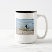Lacquer Black German Shepherd Mug