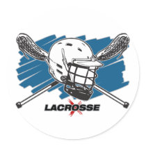 Lacrosse Attitude Round Stickers