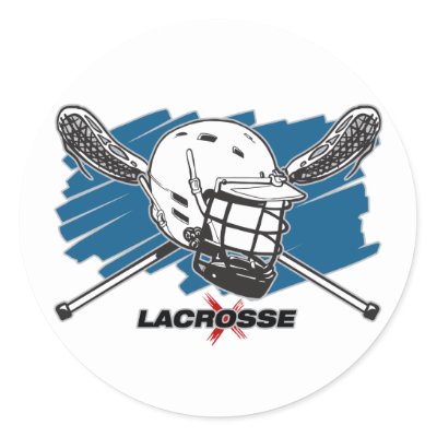 Lacrosse Attitude Round Stickers