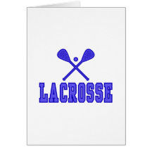 Lacrosse blue greeting card