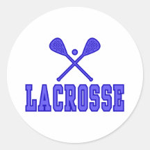 Lacrosse blue round stickers