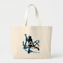 Lacrosse Boys LAX Attack Blue Tote Bag