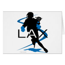 Lacrosse Boys LAX Blue Greeting Cards