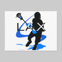 Lacrosse Boys LAX Blue postcards