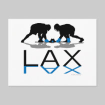 Lacrosse Boys LAX Blue postcards