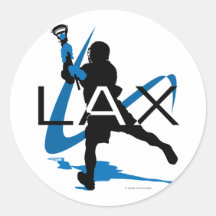 Lacrosse Boys LAX Blue Sticker