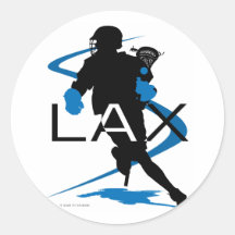 Lacrosse Boys LAX Blue Stickers