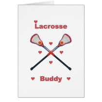 Lacrosse Buddy Greeting Card