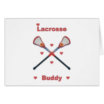 Lacrosse Buddy Greeting Cards