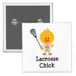 Lacrosse Chick Button