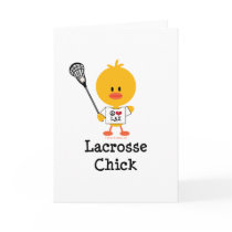 Lacrosse Chick Greeting Cards