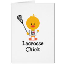 Lacrosse Chick Greeting Cards