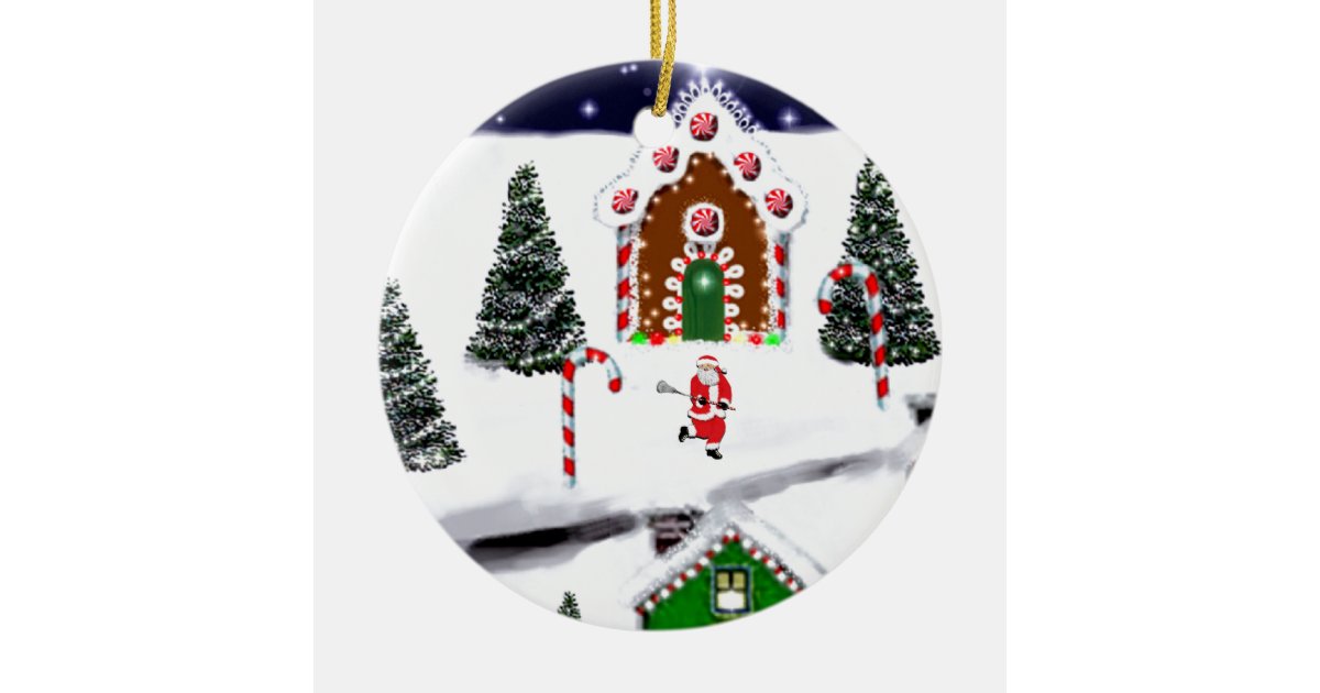 lacrosse christmas gift ceramic ornament zazzle lacrosse christmas gift ceramic ornament zazzle