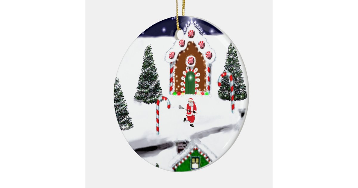lacrosse christmas gift ceramic ornament zazzle lacrosse christmas gift ceramic ornament zazzle