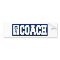 Lacrosse Coach - blue Bumper Sticker