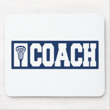 Lacrosse Coach - blue Mousepads