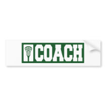 Lacrosse Coach - green Bumper Sticker