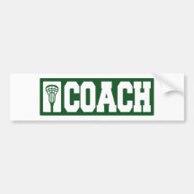 Lacrosse Coach - green Bumper Sticker