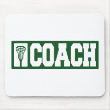 Lacrosse Coach - green Mousepads