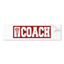 Lacrosse Coach - red Bumper Stickers