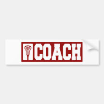 Lacrosse Coach - red Bumper Stickers
