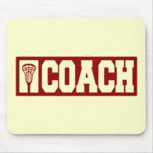 Lacrosse Coach - red Mouse Pads