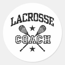 Lacrosse Coach Round Sticker