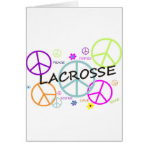 Lacrosse Colored Peace Signs Greeting Cards