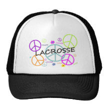 Lacrosse Colored Peace Signs Hat